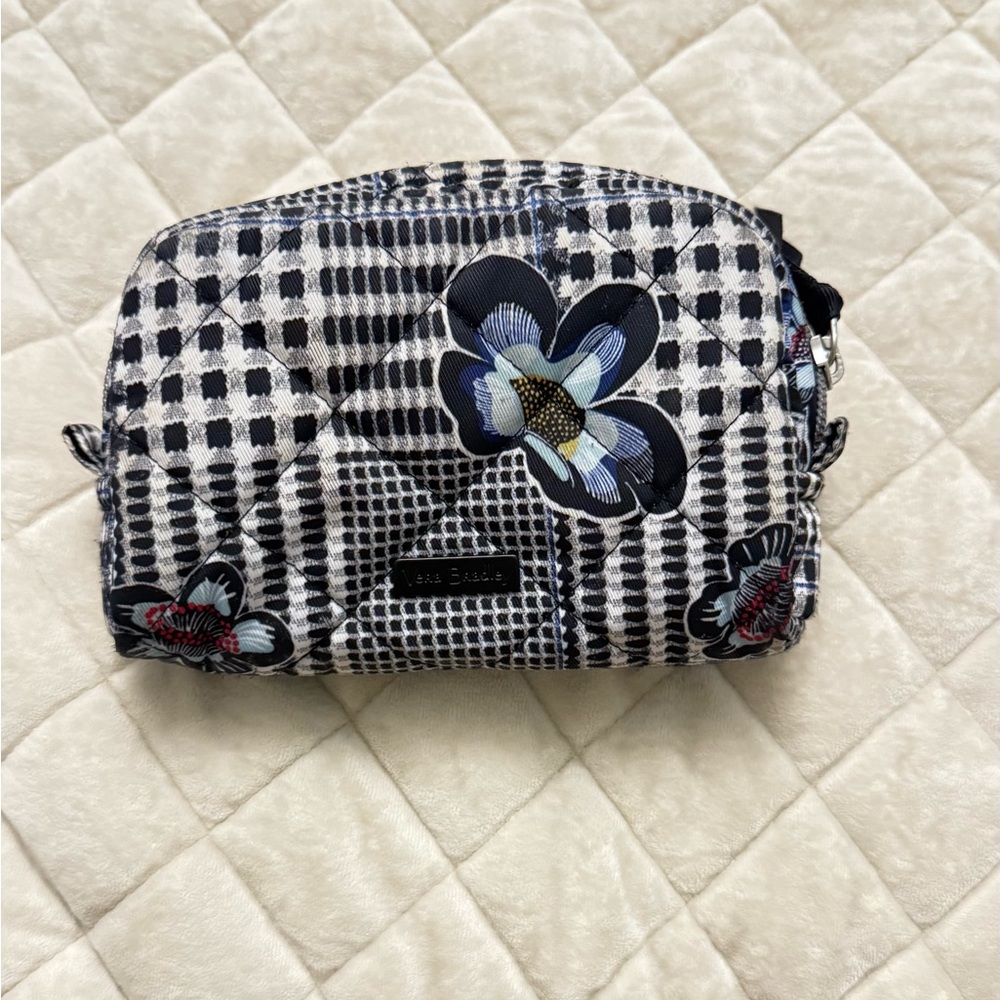 Vera Bradley Black and White Checkered Cosmetic Bag